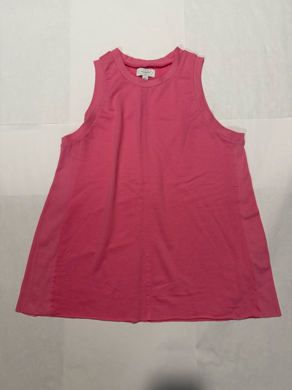 Mud Pie Bright Pink Sleeveless Knit Tank